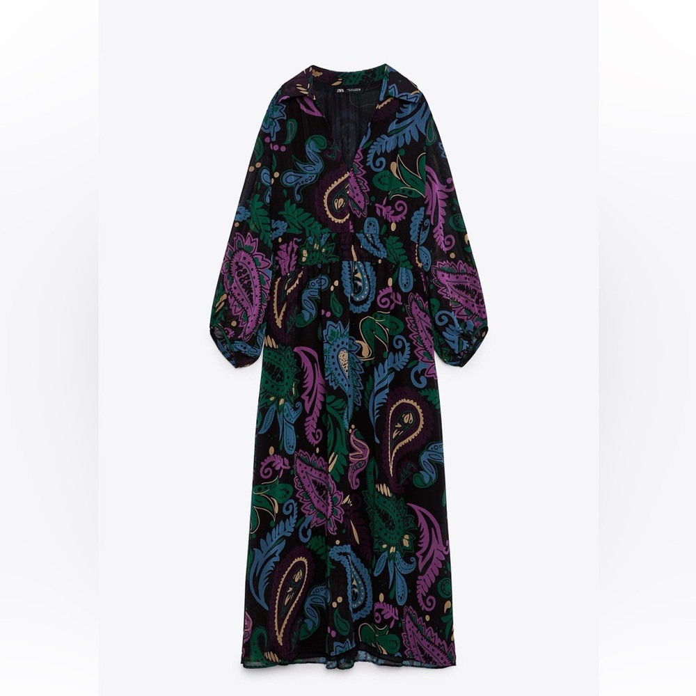 ZARA long print dress